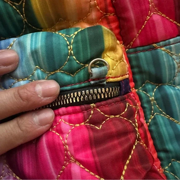 Betsy Johnson rainbow quilted backpack - Picture 7 of 17